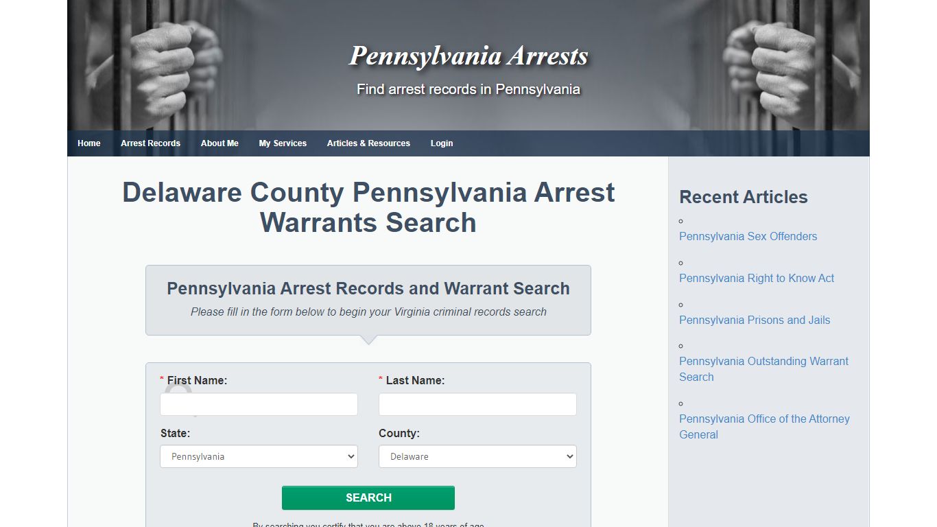 Delaware County Pennsylvania Arrest Warrants Search